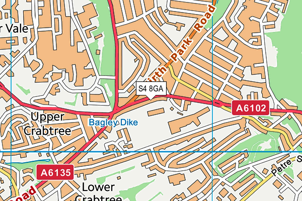 Oasis Academy Fir Vale map (S4 8GA) - OS VectorMap District (Ordnance Survey)