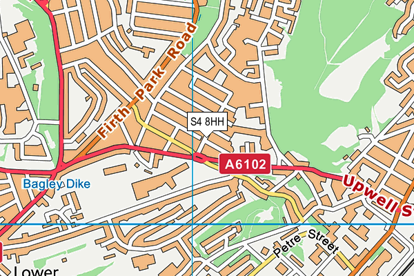 S4 8HH map - OS VectorMap District (Ordnance Survey)