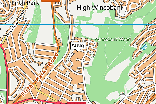 S4 8JQ map - OS VectorMap District (Ordnance Survey)