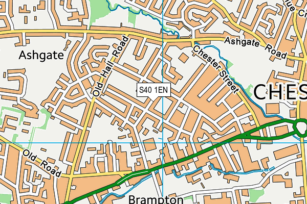 S40 1EN map - OS VectorMap District (Ordnance Survey)
