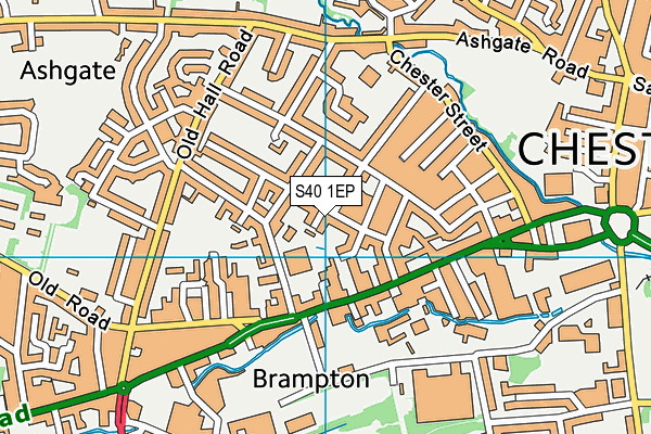 S40 1EP map - OS VectorMap District (Ordnance Survey)