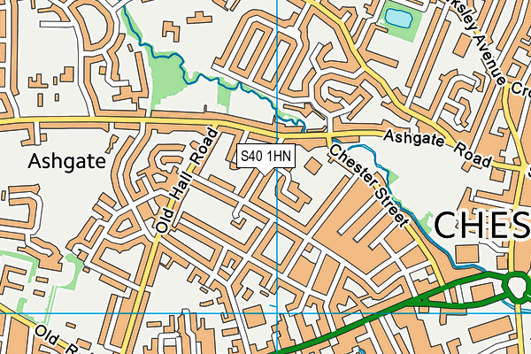 S40 1HN map - OS VectorMap District (Ordnance Survey)