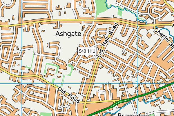 S40 1HU map - OS VectorMap District (Ordnance Survey)