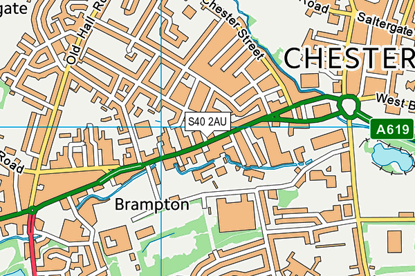 S40 2AU map - OS VectorMap District (Ordnance Survey)