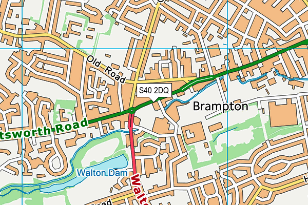 S40 2DQ map - OS VectorMap District (Ordnance Survey)