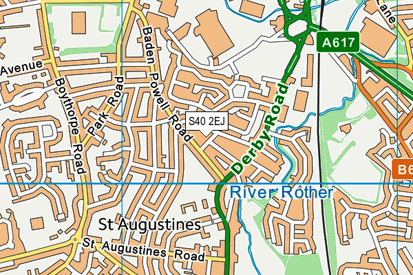 S40 2EJ map - OS VectorMap District (Ordnance Survey)