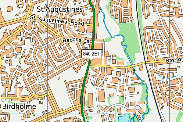 S40 2ET map - OS VectorMap District (Ordnance Survey)