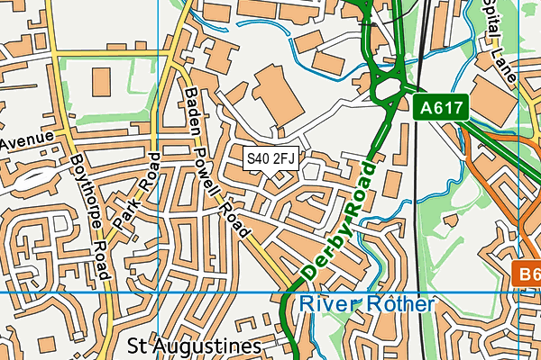S40 2FJ map - OS VectorMap District (Ordnance Survey)