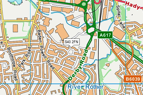 S40 2FN map - OS VectorMap District (Ordnance Survey)