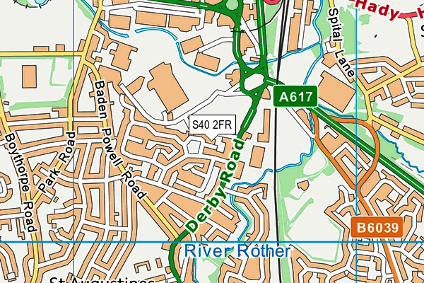 S40 2FR map - OS VectorMap District (Ordnance Survey)