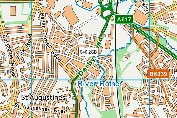 S40 2GB map - OS VectorMap District (Ordnance Survey)