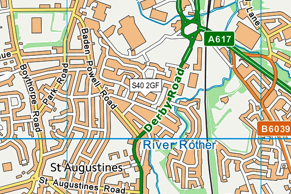 S40 2GF map - OS VectorMap District (Ordnance Survey)