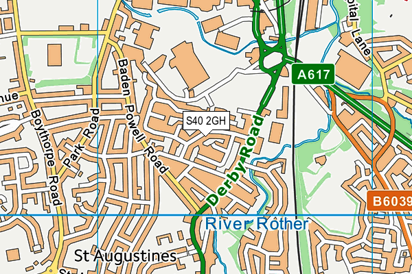 S40 2GH map - OS VectorMap District (Ordnance Survey)