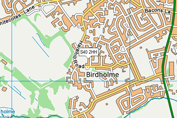 S40 2HH map - OS VectorMap District (Ordnance Survey)