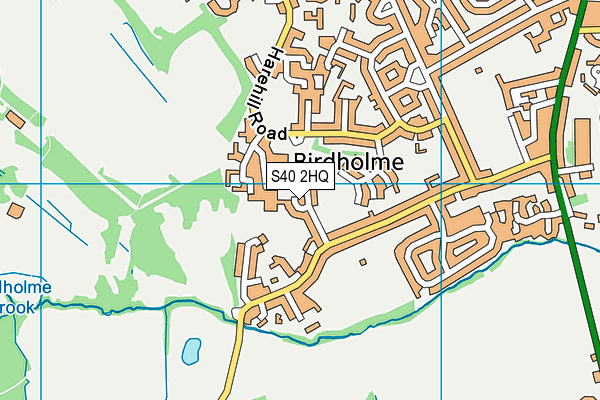 S40 2HQ map - OS VectorMap District (Ordnance Survey)
