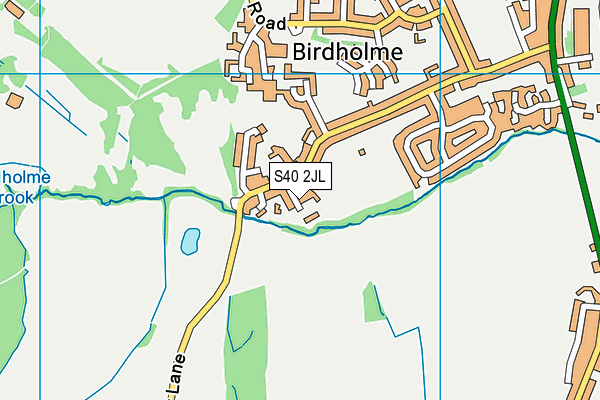 S40 2JL map - OS VectorMap District (Ordnance Survey)