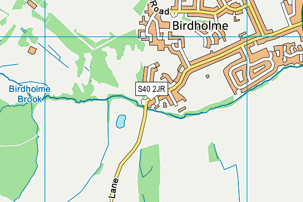S40 2JR map - OS VectorMap District (Ordnance Survey)