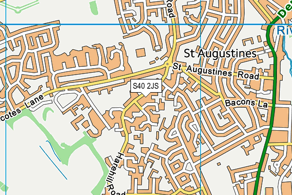 S40 2JS map - OS VectorMap District (Ordnance Survey)