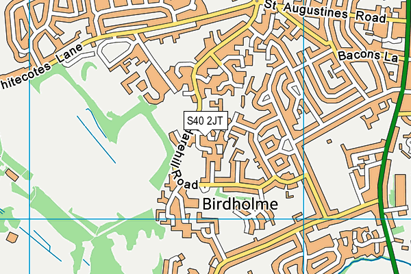 S40 2JT map - OS VectorMap District (Ordnance Survey)