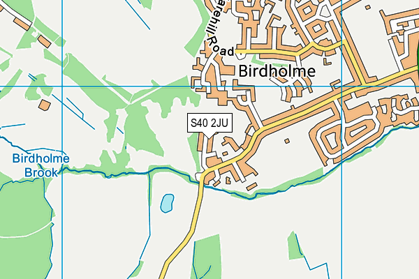 S40 2JU map - OS VectorMap District (Ordnance Survey)