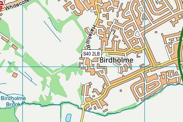 S40 2LB map - OS VectorMap District (Ordnance Survey)