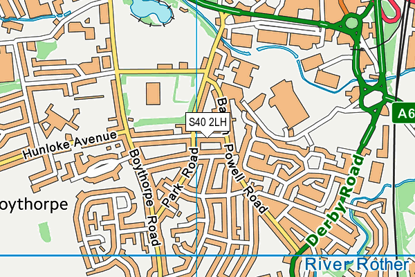 S40 2LH map - OS VectorMap District (Ordnance Survey)