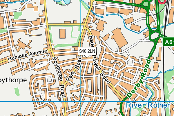 S40 2LN map - OS VectorMap District (Ordnance Survey)