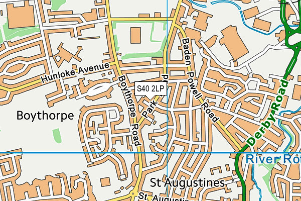 S40 2LP map - OS VectorMap District (Ordnance Survey)