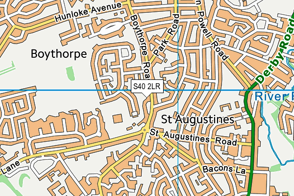 S40 2LR map - OS VectorMap District (Ordnance Survey)