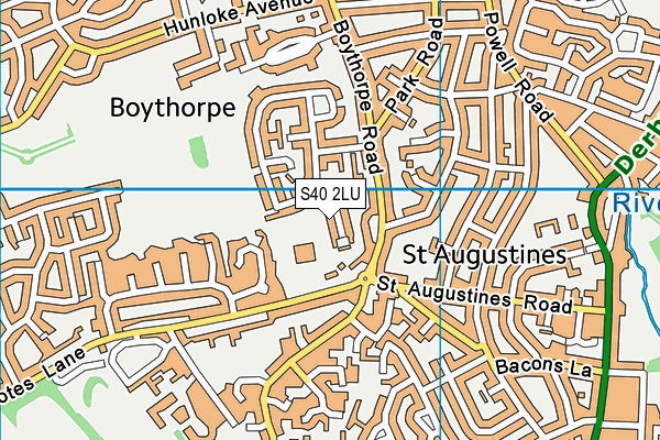 S40 2LU map - OS VectorMap District (Ordnance Survey)