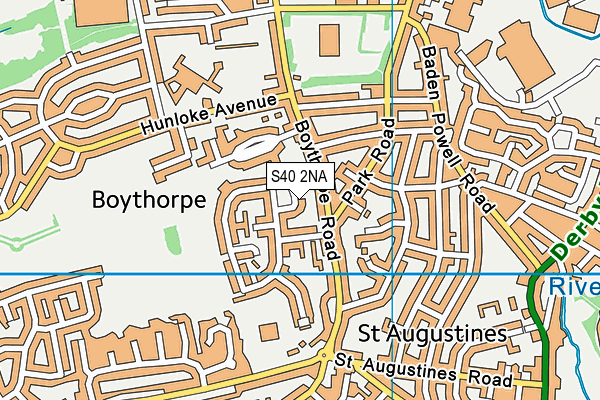 S40 2NA map - OS VectorMap District (Ordnance Survey)