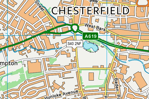 S40 2NF map - OS VectorMap District (Ordnance Survey)