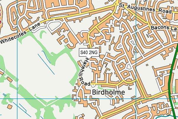 S40 2NG map - OS VectorMap District (Ordnance Survey)