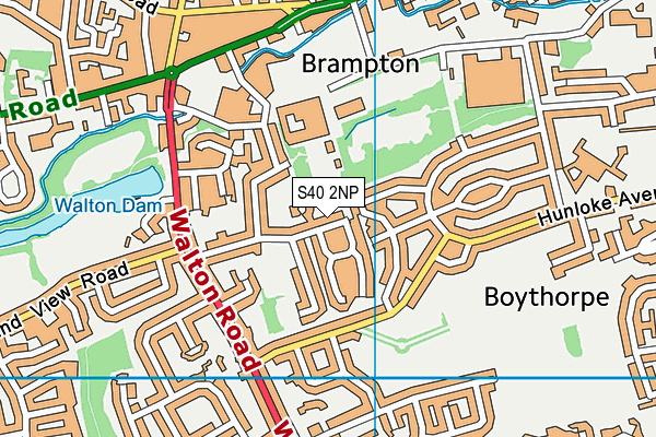 S40 2NP map - OS VectorMap District (Ordnance Survey)