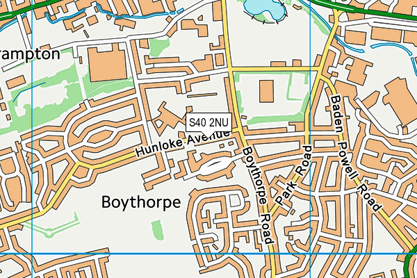 S40 2NU map - OS VectorMap District (Ordnance Survey)