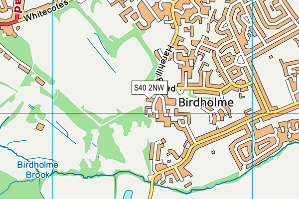 S40 2NW map - OS VectorMap District (Ordnance Survey)