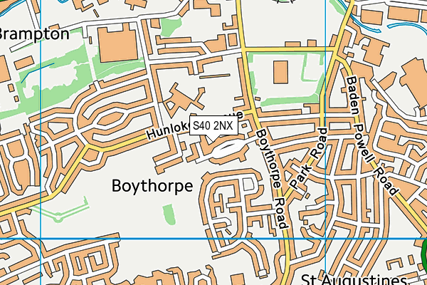 S40 2NX map - OS VectorMap District (Ordnance Survey)