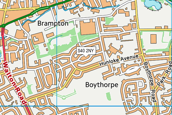 S40 2NY map - OS VectorMap District (Ordnance Survey)