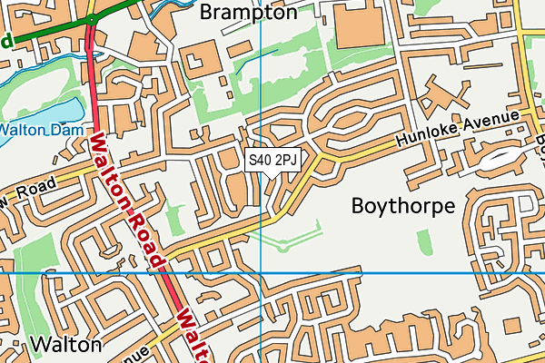 S40 2PJ map - OS VectorMap District (Ordnance Survey)