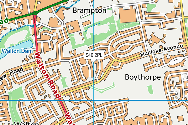 S40 2PL map - OS VectorMap District (Ordnance Survey)