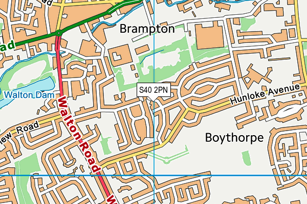 S40 2PN map - OS VectorMap District (Ordnance Survey)