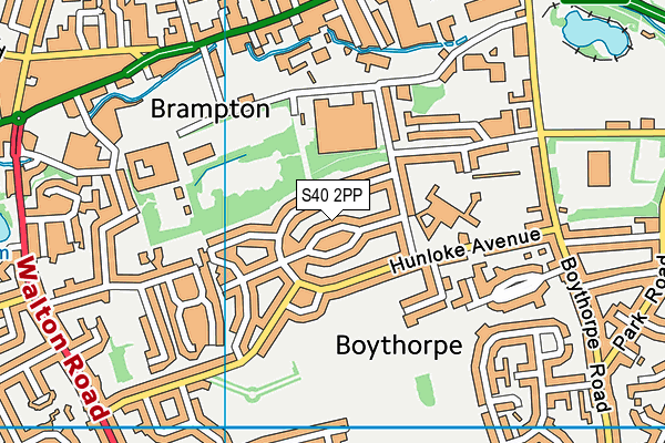 S40 2PP map - OS VectorMap District (Ordnance Survey)