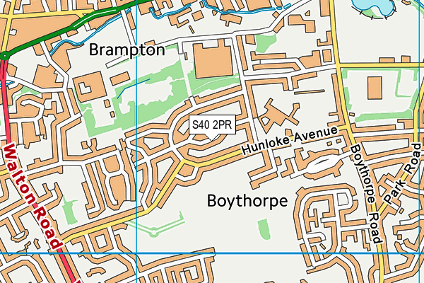 S40 2PR map - OS VectorMap District (Ordnance Survey)