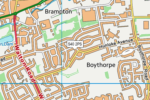 S40 2PS map - OS VectorMap District (Ordnance Survey)