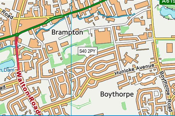 S40 2PY map - OS VectorMap District (Ordnance Survey)