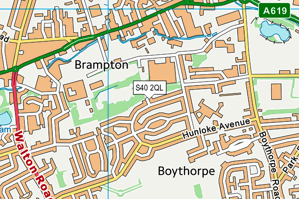 S40 2QL map - OS VectorMap District (Ordnance Survey)