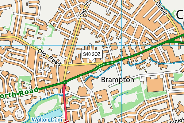 S40 2QZ map - OS VectorMap District (Ordnance Survey)