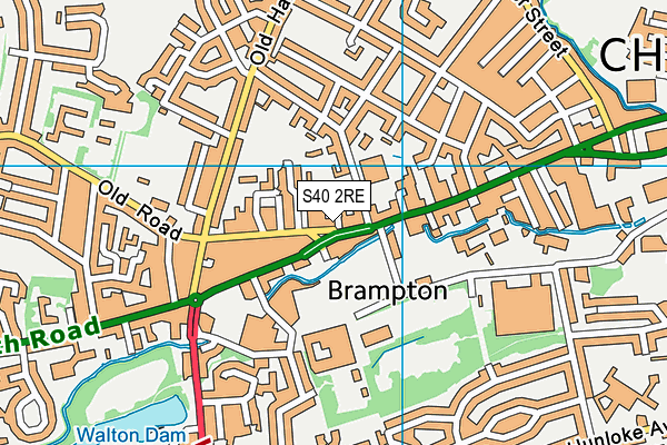 S40 2RE map - OS VectorMap District (Ordnance Survey)