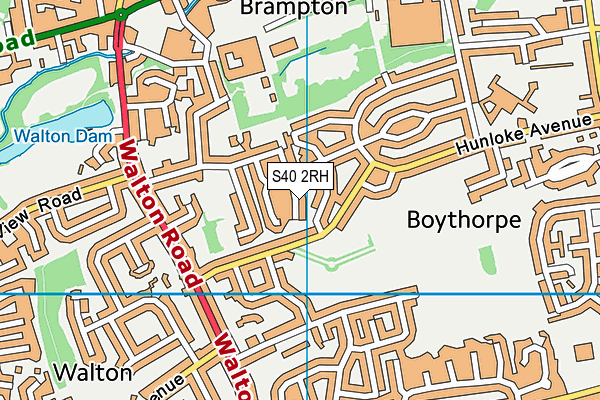 S40 2RH map - OS VectorMap District (Ordnance Survey)