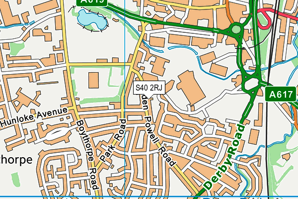 S40 2RJ map - OS VectorMap District (Ordnance Survey)